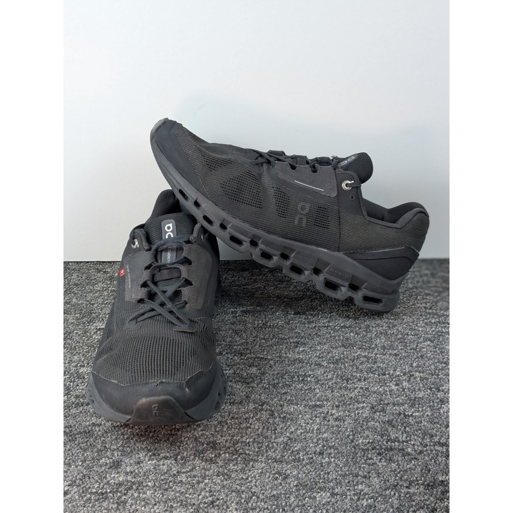 On Cloudstratus Running Shoes Women's Size 10.5 Black Double CloudTec Sneakers
